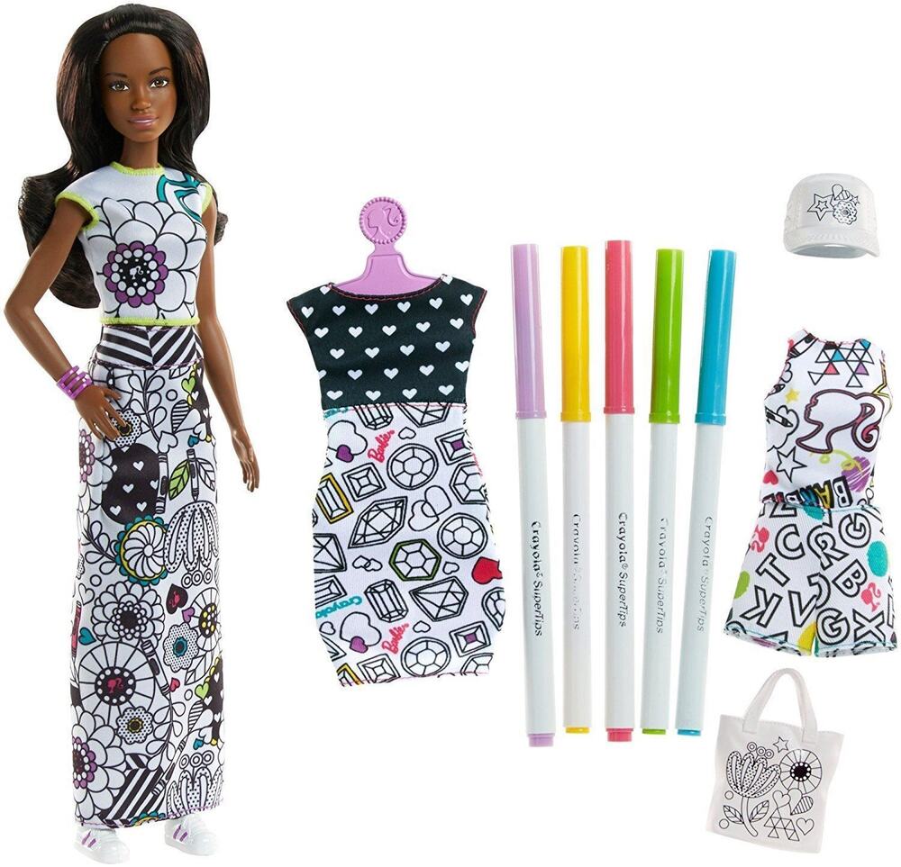 Barbie Crayola Color-in Fashions, Brunette FPH91